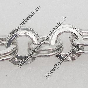 Iron Jewelry Chains, Lead-free Link's size:9x9.5mm, thickness:1.5mm, Sold by Group 