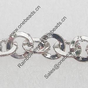 Iron Jewelry Chains, Lead-free Link's size:4.3x4.5mm, thickness:0.8mm, Sold by Group 