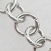Iron Jewelry Chains, Lead-free Link's size:4mm, thickness:0.5mm, Sold by Group 