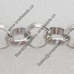 Iron Jewelry Chains, Lead-free Link's size:7x7mm, thickness:2mm, Sold by Group 