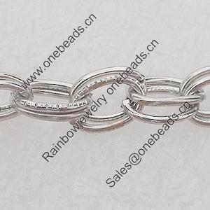 Iron Jewelry Chains, Lead-free Link's size:4.5x6.5mm, thickness:0.5mm, Sold by Group 