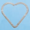 Iron Jumprings, Lead-Free Split, Heart, 32x34mm, Sold by Bag