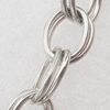 Iron Jewelry Chains, Lead-free Link's size:7.5x10.5mm, thickness:0.9mm, Sold by Group 