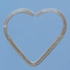 Iron Jumprings, Lead-Free Split, Heart, 20x22mm, Sold by Bag