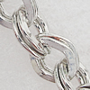 Iron Jewelry Chains, Lead-free Link's size:7.2x9.5mm, thickness:1.5mm, Sold by Group 