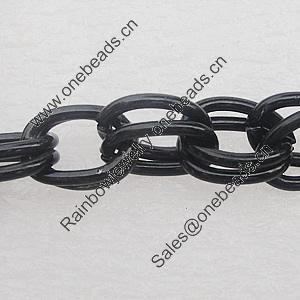 Iron Jewelry Chains, Lead-free Link's size:9x13mm, thickness:1.5mm, Sold by Group 