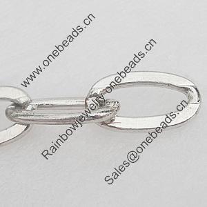 Iron Jewelry Chains, Lead-free Link's size:12.5x22.5mm, thickness:3mm, Sold by Group 