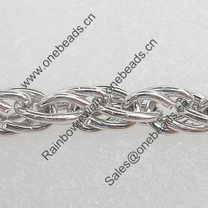 Iron Jewelry Chains, Lead-free Link's size:7x4.5mm, thickness:0.5mm, Sold by Group 