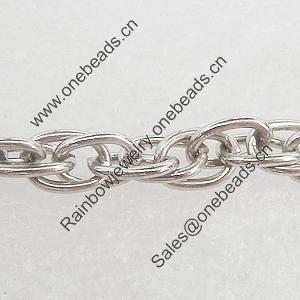 Iron Jewelry Chains, Lead-free Link's size:4x5.5mm, thickness:0.5mm, Sold by Group 