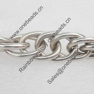 Iron Jewelry Chains, Lead-free Link's size:10x14mm, thickness:1.8mm, Sold by Group 
