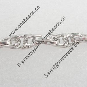 Iron Jewelry Chains, Lead-free Link's size:7x4.5mm, thickness:1mm, Sold by Group 
