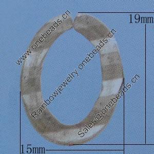 Iron Jumprings, Lead-Free Split, 15x19mm, Sold by Bag