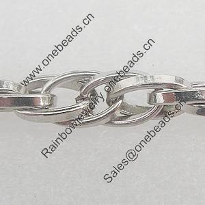 Iron Jewelry Chains, Lead-free Link's size:9x5.5mm, thickness:1mm, Sold by Group 