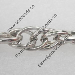 Iron Jewelry Chains, Lead-free Link's size:8x10mm, thickness:1.5mm, Sold by Group 