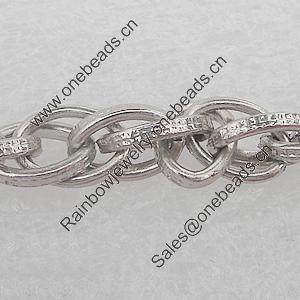 Iron Jewelry Chains, Lead-free Link's size:7x4.8mm, thickness:1mm, Sold by Group 