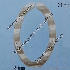 Iron Jumprings, Lead-Free Split, 20x30mm, Sold by Bag