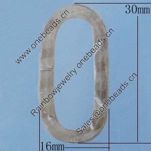 Iron Jumprings, Lead-Free, 16x30mm, Sold by Bag