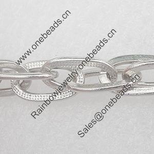 Iron Jewelry Chains, Lead-free Link's size:13.5x7.5mm, thickness:1.5mm, Sold by Group 