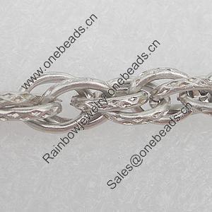 Iron Jewelry Chains, Lead-free Link's size:6x7.5mm, thickness:1mm, Sold by Group 