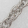 Iron Jewelry Chains, Lead-free Link's size:6x7.5mm, thickness:1mm, Sold by Group 