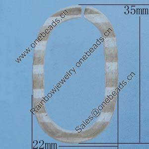 Iron Jumprings, Lead-Free Split, 22x35mm, Sold by Bag