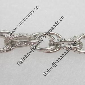 Iron Jewelry Chains, Lead-free Link's size:10.8x8mm, thickness:1.5mm, Sold by Group 