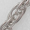 Iron Jewelry Chains, Lead-free Link's size:11x7.3mm, thickness:1mm, Sold by Group 