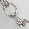 Iron Jewelry Chains, Lead-free Link's size:10x7.5mm, thickness:0.8mm, Sold by Group 