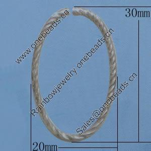 Iron Jumprings, Lead-Free Split, 20x30mm, Sold by Bag