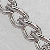 Iron Jewelry Chains, Lead-free Link's size:2.3x1.5mm, thickness:0.1mm, Sold by Group 