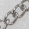 Iron Jewelry Chains, Lead-free Link's size:3.1x2.4mm, thickness:0.3mm, Sold by Group