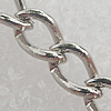 Iron Jewelry Chains, Lead-free Link's size:4.5x2.8mm, thickness:0.5mm, Sold by Group