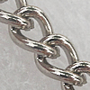 Iron Jewelry Chains, Lead-free Link's size:3.2x2.9mm, thickness:0.6mm, Sold by Group