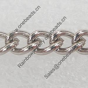 Iron Jewelry Chains, Lead-free Link's size:3.2x2.9mm, thickness:0.6mm, Sold by Group