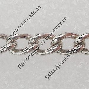 Iron Jewelry Chains, Lead-free Link's size:3.4x2.9mm, thickness:0.5mm, Sold by Group
