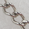 Iron Jewelry Chains, Lead-free Link's size:4.6x3.1mm, thickness:0.5mm, Sold by Group
