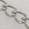 Iron Jewelry Chains, Lead-free Link's size:5.1x3.5mm, thickness:0.6mm, Sold by Group
