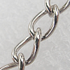 Iron Jewelry Chains, Lead-free Link's size:5.6x3.5mm, thickness:0.5mm, Sold by Group