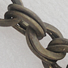 Iron Jewelry Chains, Lead-free Link's size:10x12.3mm, thickness:2mm, Sold by Group 