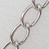 Iron Jewelry Chains, Lead-free Link's size:8.9x5.6mm, thickness:1mm, Sold by Group