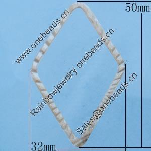 Iron Jumprings, Lead-Free, Diamond, 32x50mm, Sold by Bag