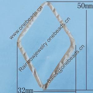 Iron Jumprings, Lead-Free, Diamond, 32x50mm, Sold by Bag