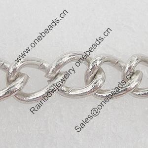 Iron Jewelry Chains, Lead-free Link's size:7.9x6.8mm, thickness:1.1mm, Sold by Group