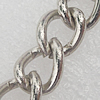 Iron Jewelry Chains, Lead-free Link's size:7.9x6.8mm, thickness:1.1mm, Sold by Group