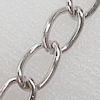 Iron Jewelry Chains, Lead-free Link's size:11.4x7.3mm, thickness:1.2mm, Sold by Group