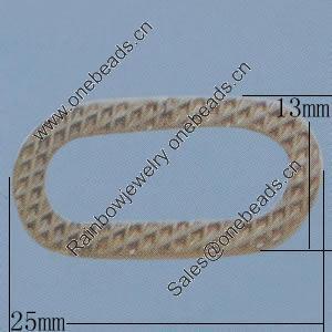 Iron Jumprings, Lead-Free, 25x13mm, Sold by Bag