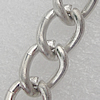 Iron Jewelry Chains, Lead-free Link's size:10.4x7.3mm, thickness:1.5mm, Sold by Group