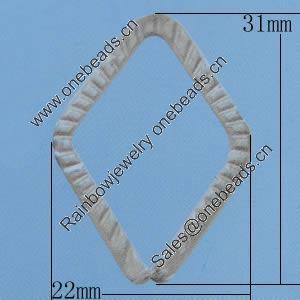 Iron Jumprings, Lead-Free, Diamond, 22x31mm, Sold by Bag
