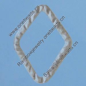 Iron Jumprings, Lead-Free, Diamond, 22x31mm, Sold by Bag