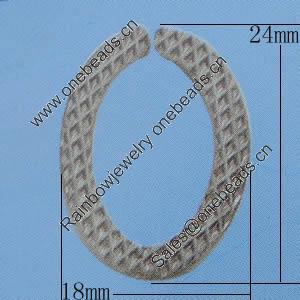 Iron Jumprings, Lead-Free Split, 18x24mm, Sold by Bag